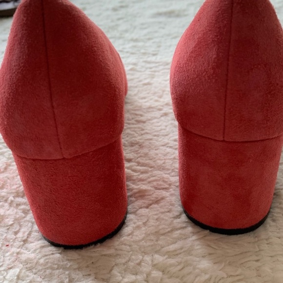 EUC Cole Haan size 8 heels coral rose suede - Picture 5 of 8